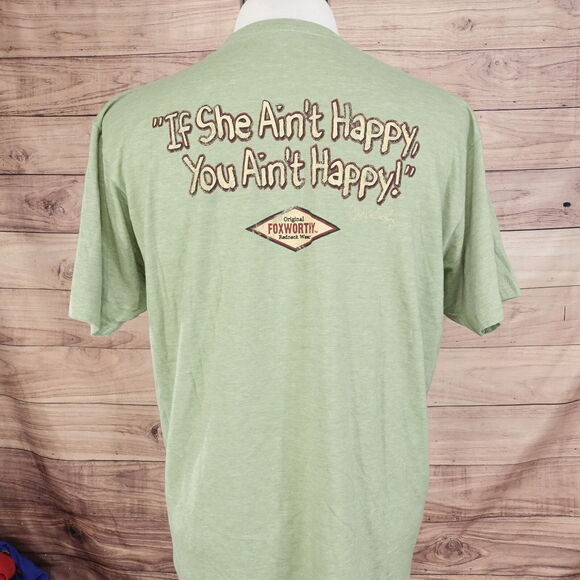 IF SHE AIN'T HAPPY, YOU AINT HAPPY JEFF FOXWORTHY REDNECK GEAR T-SHIRT SIZE XL - Picture 2 of 7